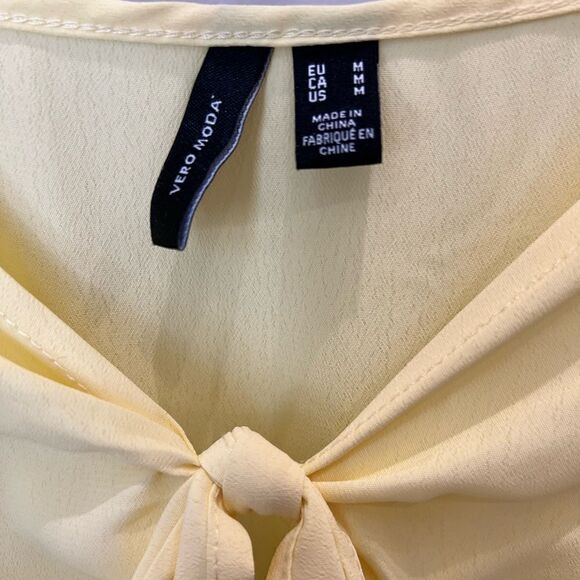 Vero Moda ruffled summer dress yellow size medium - Picture 12 of 16